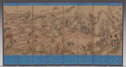 Dokumentasi museum Hunting Scene. Nama pembuat belum tercantum pada daftar atribusi museum.