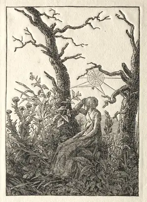 Dokumentasi museum The Woman with the Spider Web between Bare Trees. Caspar David Friedrich (German, 1774–1840).