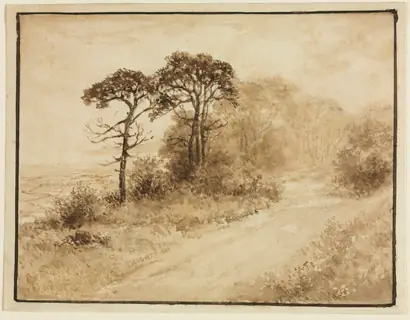 Dokumentasi museum Landscape with Winding Road. Thomas Doughty (American, 1793–1856).