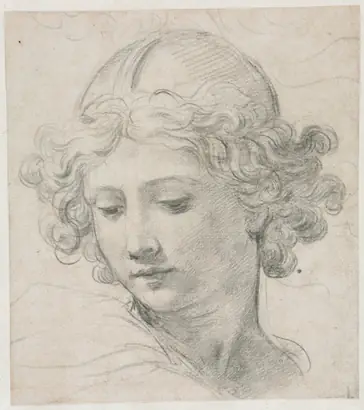 Dokumentasi museum Study for the Head of St. Michael. Pietro da Cortona (Italian, 1596–1669).