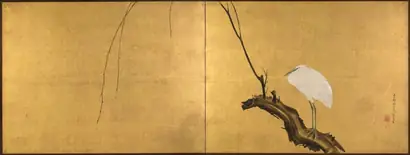Dokumentasi museum Heron on a Willow Branch. Maruyama Ōkyo (Japanese, 1733–1795).