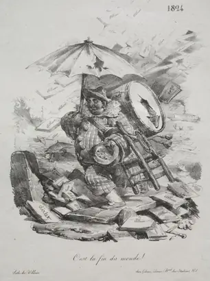 Dokumentasi museum Lithographic Sketches: It is the End of the World! (frontispiece). Nicolas Toussaint Charlet (French, 1792–1845); published by: Gihaut.
