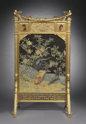 Dokumentasi museum Fire Screen. firm of: Herter Brothers (American).