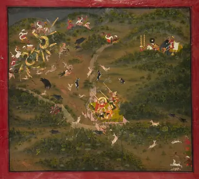 Dokumentasi museum Maharana Jagat Singh II Hunting. Jugarsi, son of Jiva (Indian, active mid-1700s).