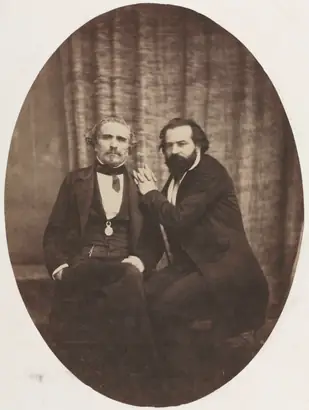 Dokumentasi museum Portrait of the Actor Pierre Bocage and Friend. Jean-Baptiste Émile (Eugène) Colliau (French, 1826–1884).