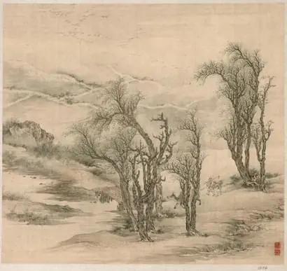Dokumentasi museum Returning Peasants in a Spring Evening. Tao Hong (Chinese, active c. 1610–1640).