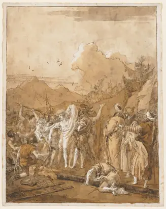 Dokumentasi museum The Disrobing of Christ. Giovanni Domenico Tiepolo (Italian, 1727–1804).