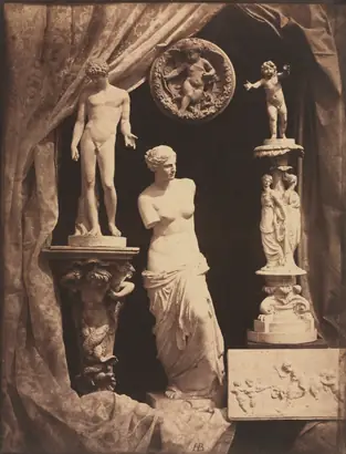 Dokumentasi museum Still Life with Statuary and Drapery. Hippolyte Bayard (French, 1801–1887).