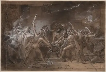 Dokumentasi museum The Oath of the Seven Chiefs against Thebes. Anne-Louis Girodet de Roucy-Trioson (French, 1767–1824).