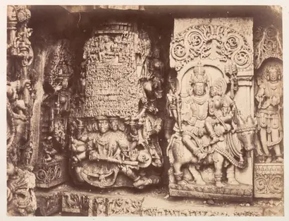 Dokumentasi museum Hoyshaleshvara Temple Sculpture, Halebidu (Halebeedu). Richard Banner Oakeley (British, 1834–1914).