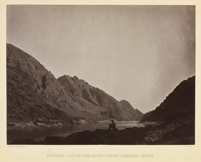 Dokumentasi museum Iceberg Canyon, Colorado River Looking Above. Timothy H. O'Sullivan (American, 1840–1882).