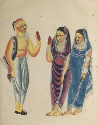 Dokumentasi museum Vaishnava Devotee with Two Women. Nama pembuat belum tercantum pada daftar atribusi museum.
