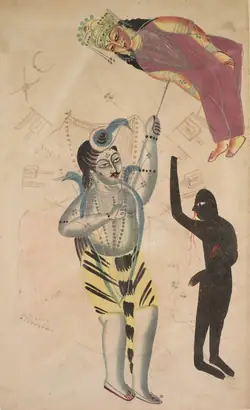 Dokumentasi museum Shiva Bearing Aloft the Body of His Sati. Nama pembuat belum tercantum pada daftar atribusi museum.