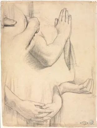 Dokumentasi museum Study of Hands. Jean-Auguste-Dominique Ingres (French, 1780–1867).