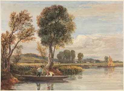Dokumentasi museum On the Thames. David Cox (British, 1783–1859).