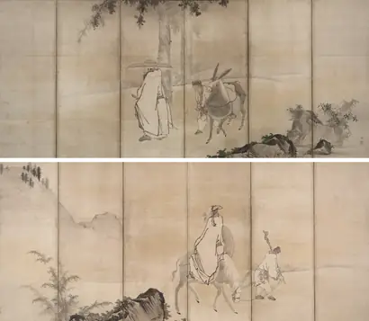 Dokumentasi museum Su Shi (So Shoku) and Pan Lang (Han Rō). Unkoku Tōgan (Japanese, 1547–1618).