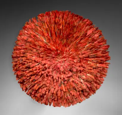 Dokumentasi museum Headdress. Nama pembuat belum tercantum pada daftar atribusi museum.