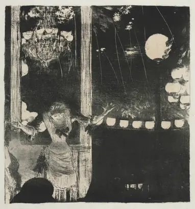 Dokumentasi museum Mlle Bécat at the Café des Ambassadeurs. Edgar Degas (French, 1834–1917).
