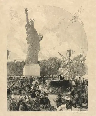 Dokumentasi museum Liberty Enlightening the World, Offered to the City of Paris by the Americans. after: Auguste Louis Lepère (French, 1849–1918); published by: Le Monde Illustré (French, 1857–1940, 1945–1956); engraved by: Tony Beltrand (French, 1847–1904); engraved by: Eugène Dété (French, 1848–1922); and: engraved by: Frédéric Florian (Swiss, 1858–1926).