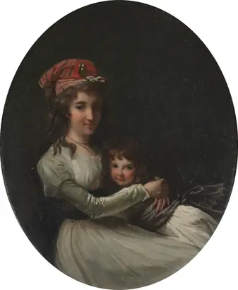 Dokumentasi museum Portrait of a Mother and Daughter. attributed to: Henri-Pierre Danloux (French, 1753–1809).