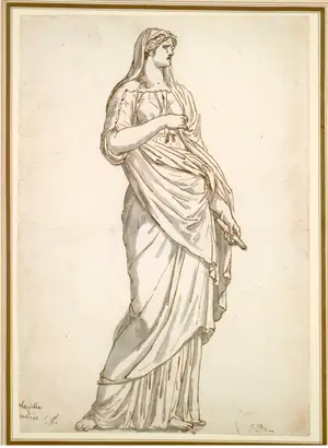 Dokumentasi museum Study of the Sabine Statue from the Villa Medici. Jacques-Louis David (French, 1748–1825).