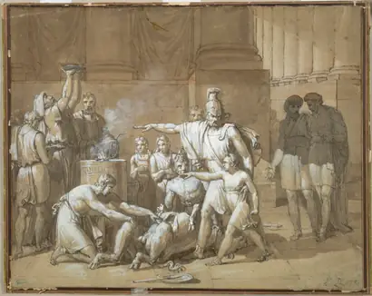 Dokumentasi museum Hannibal Swearing Eternal Enmity toward Rome. Nama pembuat belum tercantum pada daftar atribusi museum.