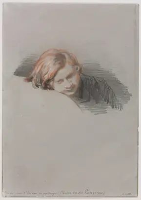 Dokumentasi museum Head of a Young Man (Study for L'Oiseau de passage). Paul Gavarni (French, 1804–1866).