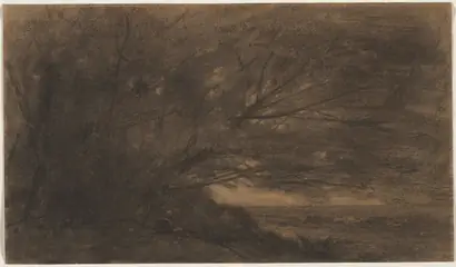 Dokumentasi museum Landscape (The Large Tree). Jean Baptiste Camille Corot (French, 1796–1875).