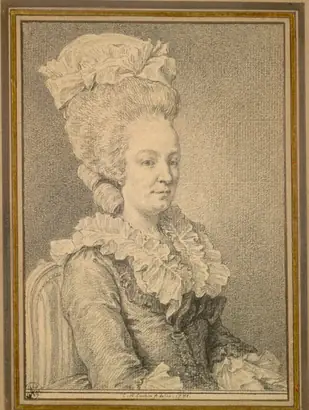 Dokumentasi museum Half-length Portrait of a Seated Woman. Charles-Nicolas Cochin (French, 1715–1790).