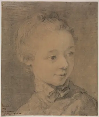 Dokumentasi museum Head of a Young Girl Turning toward the Right. attributed to: François Hubert Drouais (French, 1727–1775).