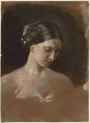 Dokumentasi museum Portrait of a Woman. Jean-Baptiste-Antoine-Emile Béranger (French, 1814–1883).