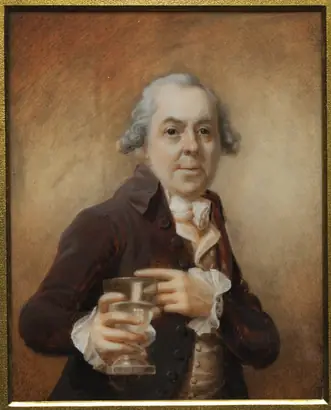 Dokumentasi museum Portrait of a Man Holding a Glass. Joseph Daniel (British, c. 1760–1803).