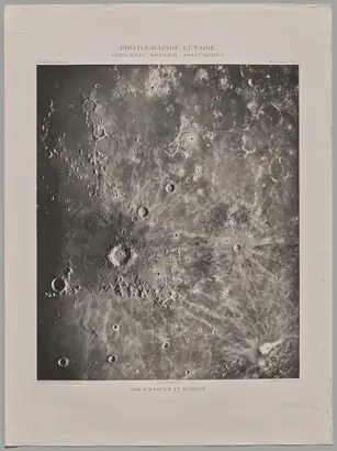 Dokumentasi museum Photographie Lunaire: Copernic-Képler-Aristarique. Maurice Loewy (French, 1833–1907); Pierre Henri Puiseaux (French, 1855–1928).