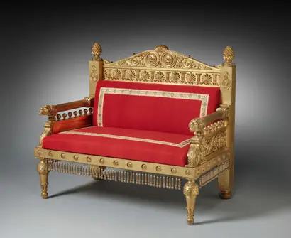 Dokumentasi museum Settee. designer: Thomas Hope (British, 1769–1831); maker: Unknown Maker (British).