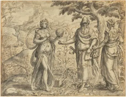 Dokumentasi museum The Seed Received among the Thorns, from the Parable of the Sower. Gerard P. van Groningen (Netherlandish, active late 1500s).