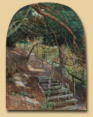 Dokumentasi museum Steps in a Garden. William Henry Millais (British, 1828–1899).