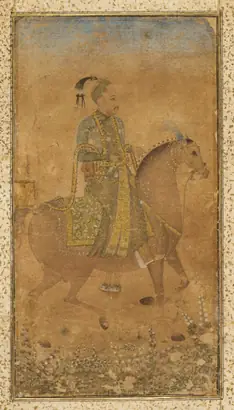 Dokumentasi museum Sultan Abdullah Qutb Shah (1614-74) on Horseback. Nama pembuat belum tercantum pada daftar atribusi museum.