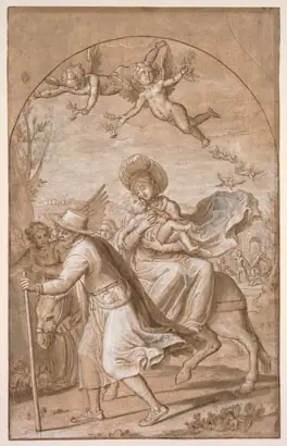 Dokumentasi museum The Flight into Egypt. Gregorio Pagani (Italian, 1558–1605).