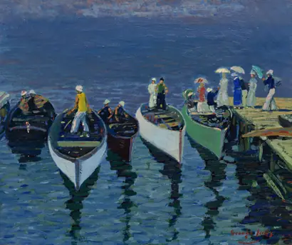 Dokumentasi museum Holiday on the Hudson. George Luks (American, 1866–1933).