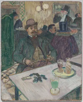 Dokumentasi museum Monsieur Boileau at the Café. Henri de Toulouse-Lautrec (French, 1864–1901).