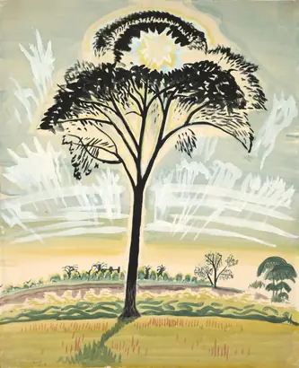 Dokumentasi museum The Sun Through the Trees. Charles Burchfield (American, 1893–1967).