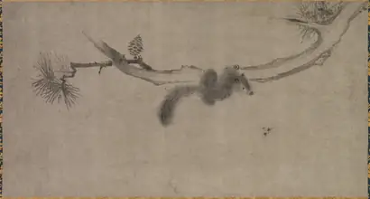 Dokumentasi museum Squirrel on a Pine Branch. Song Tian (Chinese, active 1300s).