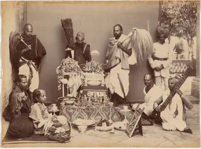 Dokumentasi museum Maharaja of Rewa in Prayer. Raja Deen Dayal (Indian, 1844–1905).