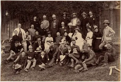 Dokumentasi museum Picnic Party at Mr. Peliti's Country House, Mashobra. Raja Deen Dayal (Indian, 1844–1905).