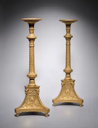 Dokumentasi museum Pair of Candle Stands (torchères). Thomas Chippendale (British, 1718–1779).
