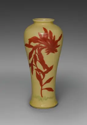Dokumentasi museum Prunus Vase with Amaranth. Seifū Yohei IV (Japanese, 1872–1951).