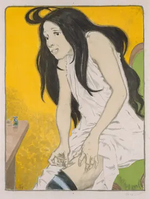 Dokumentasi museum Morphine Addict. Eugène Grasset (French, 1841–1917); printed by: Auguste Clot (French, 1858–1936); published by: Ambroise Vollard (French, 1867–1939).