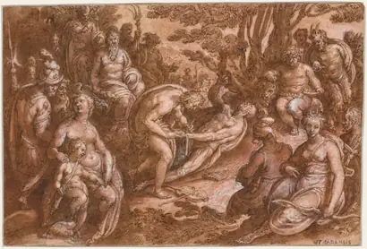 Dokumentasi museum The Flaying of Marsyas. Jan van der Straet, called Johannes Stradanus (Netherlandish, active Italy, 1523–1605).