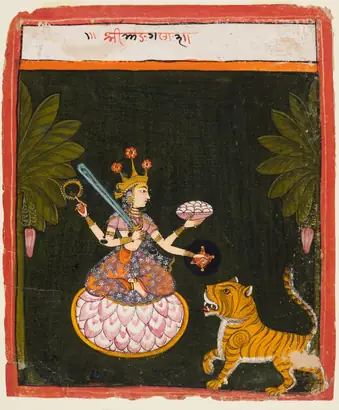 Dokumentasi museum Goddess Mangala, from a Devi Series. Nama pembuat belum tercantum pada daftar atribusi museum.