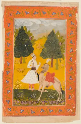 Dokumentasi museum Maru Ragini, from a Ragamala (Garland of Melodies). Nama pembuat belum tercantum pada daftar atribusi museum.